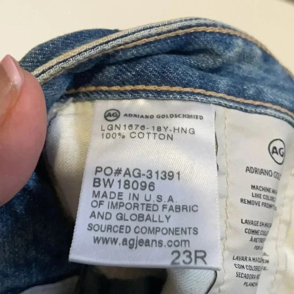 AG Adriano Goldschmied The Phoebe high rise straight leg jeans women’s size 23 - Picture 6 of 16